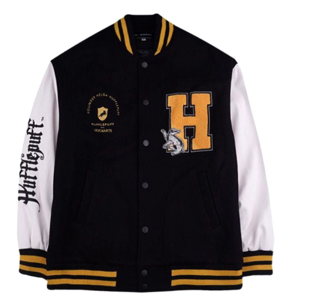 Harry Potter Hogwarts School Varsity Jacket Medium Black Cut Tag Defect |  eBay