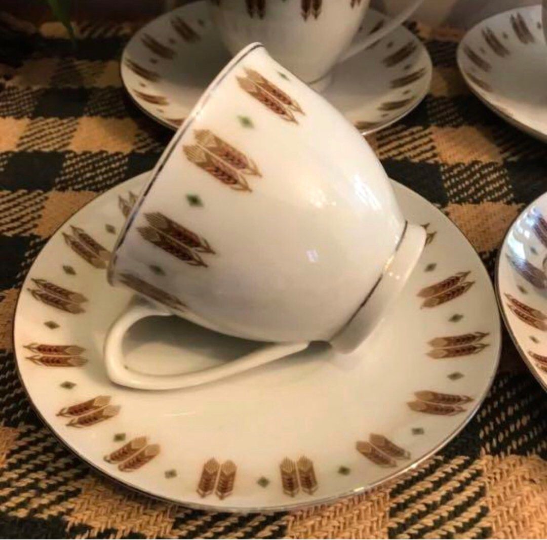 Vintage oriental cup and saucer (per set), Furniture & Home Living