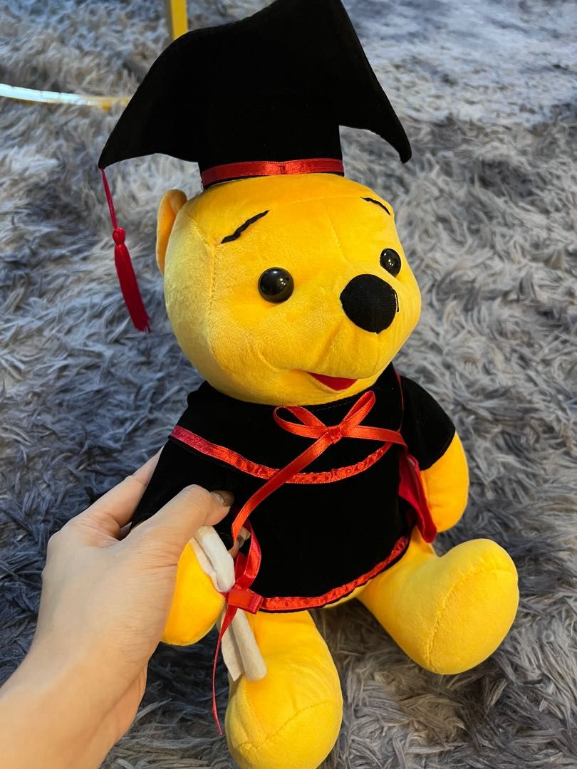 Winnie the hot sale pooh graduation plush