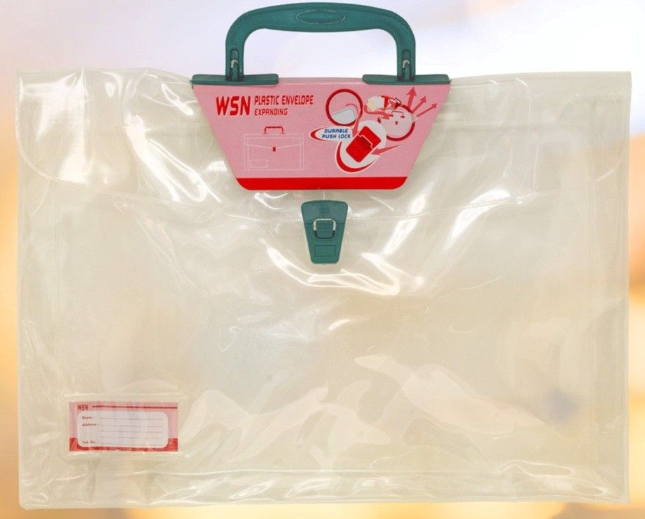 WSN Plastic Expandable Envelope with Handle (Long), Hobbies & Toys