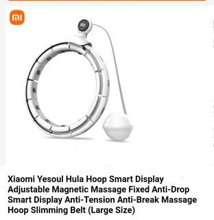 Xiaomi Yesoul Hula Hoop Smart Display Adjustable Magnetic Massage Fixed Anti-Drop Smart Display Anti-Tension Anti-Break Massage Hoop Slimming Belt (Large Size)