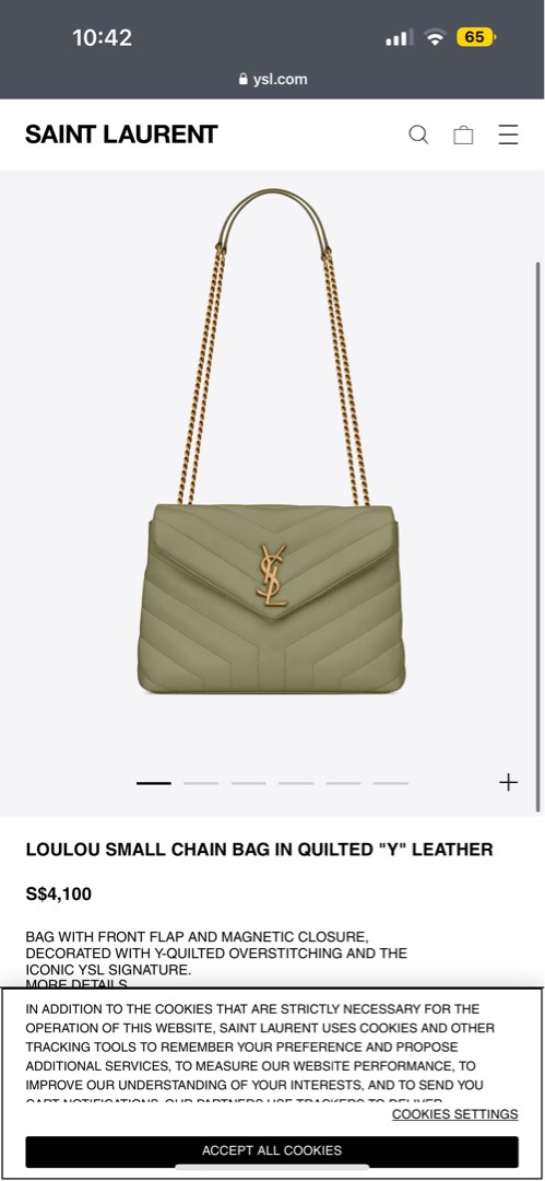 YSL sage green Lou Lou chain bag, Luxury, Bags & Wallets on Carousell
