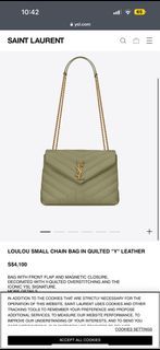 YSL sage green Lou Lou chain bag