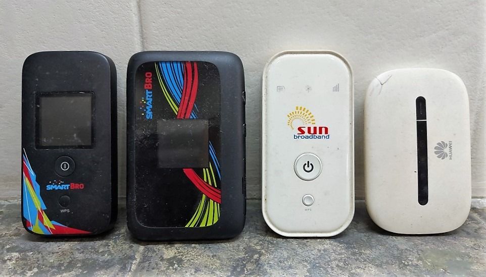 ZTE & Huawei MOBILE POCKET WIFI (Sun & Smart) (Category: Other Mobile & Gadget Accessories) located in Quezon City. Submitted by charliebrown_olx (Listing ID 1195036183, Image 1). Description: Brand: ZTE & HUAWEI Networks: SUN & SMART: Items: MOBILE POCKET WI-FI Classification: Pre-owned Condition: All Working, NO WARRANTY (WYSIWYG) Price: P300.00 Each or Get All Four for P900.00 TERMS & CONDITIONS: 1. C.O.D. Can meet buyers at - Del Monte Ave, Q