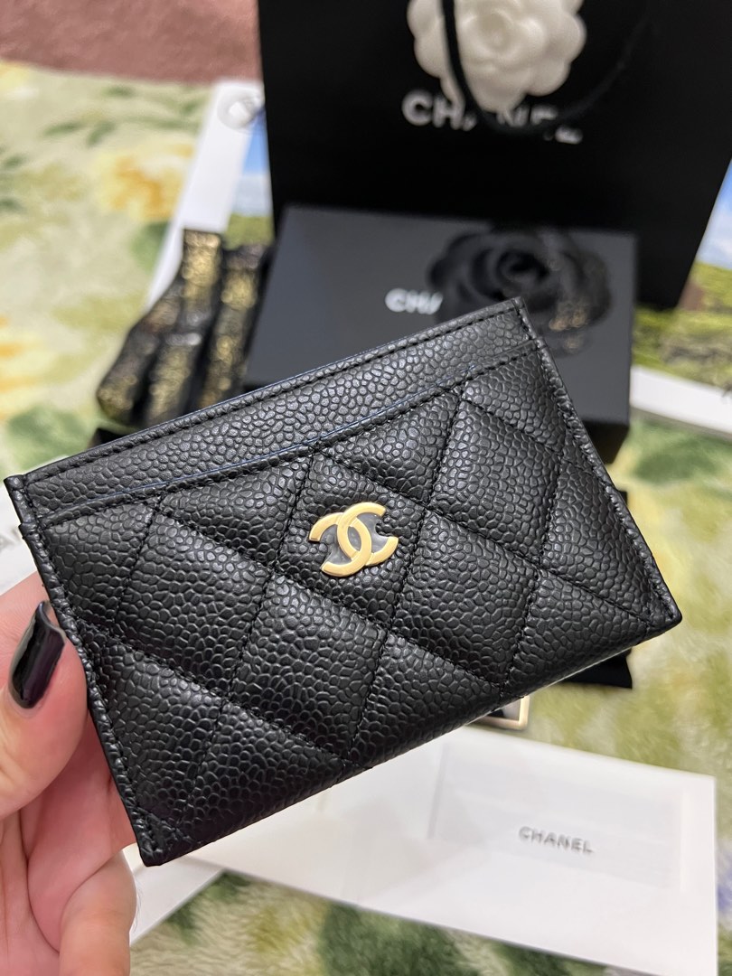 Chanel flat card holder sale