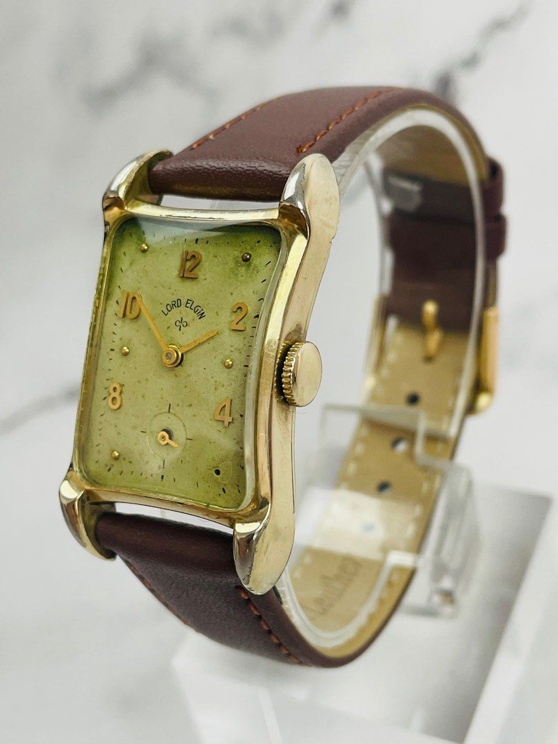 Elgin mens gold watch discount