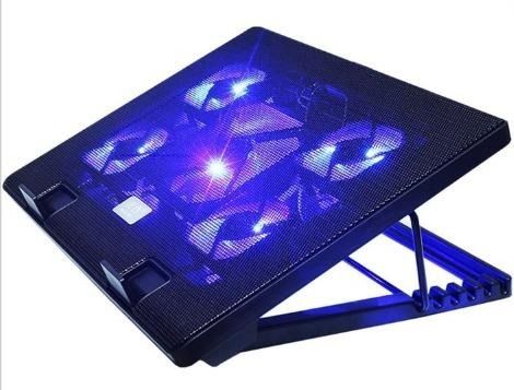 5 Fans 2 USB Laptop Cooler Cooling Pad LED Notebook Cooler Computer USB ...