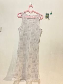 日系網格洞洞洋裝