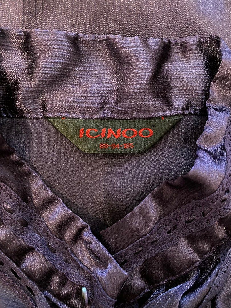 韓國購入帶回 ICINOO 韓國高級品牌 宮廷式公主風長袖襯衫（女）M號 照片瀏覽 6