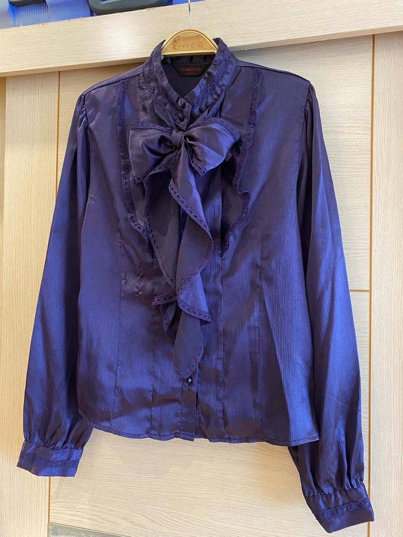 韓國購入帶回 ICINOO 韓國高級品牌 宮廷式公主風長袖襯衫（女）M號 照片瀏覽 2
