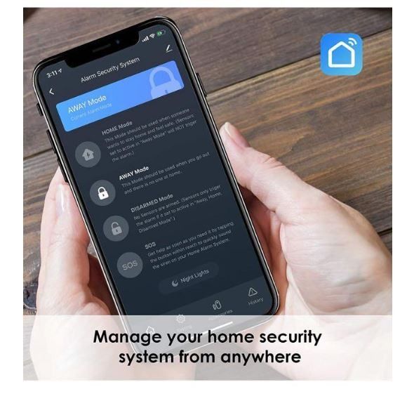 AGSHome Wireless Alarm System, WiFi Door Alarm System, 5piece Kit, APP