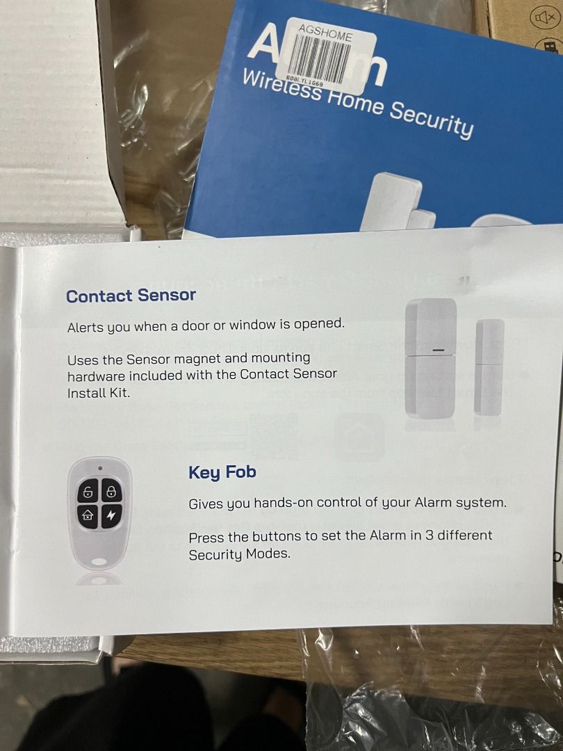 AGSHome Wireless Alarm System, WiFi Door Alarm System, 5piece Kit, APP