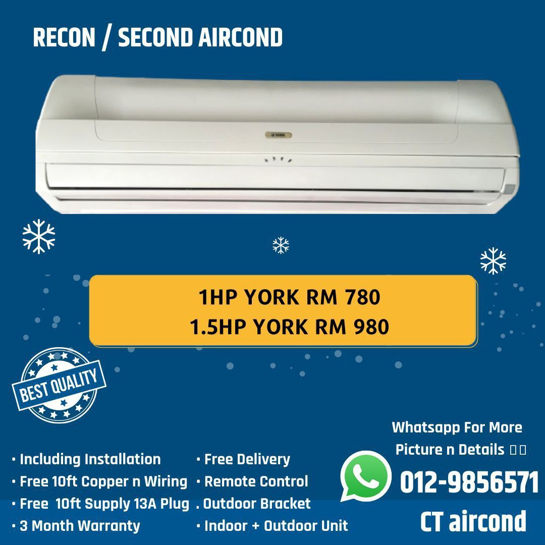 Ai120 1.5hp York Aircond, TV & Home Appliances, Air Conditioners