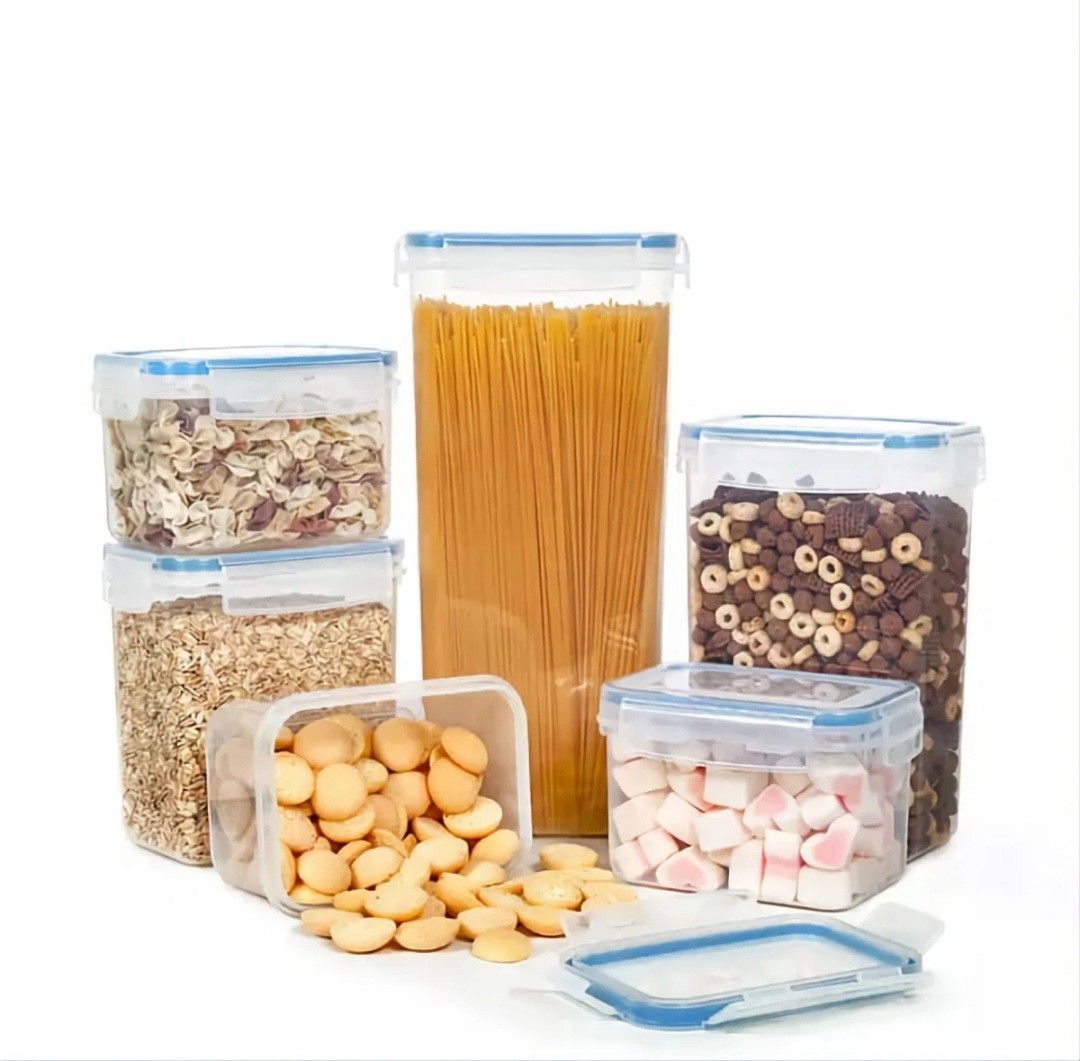 Air tight food storage (black lid), Furniture & Home Living