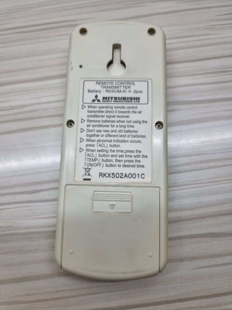 Aircon Remote Control Mitsubishi Heavy Industries, TV & Home Appliances