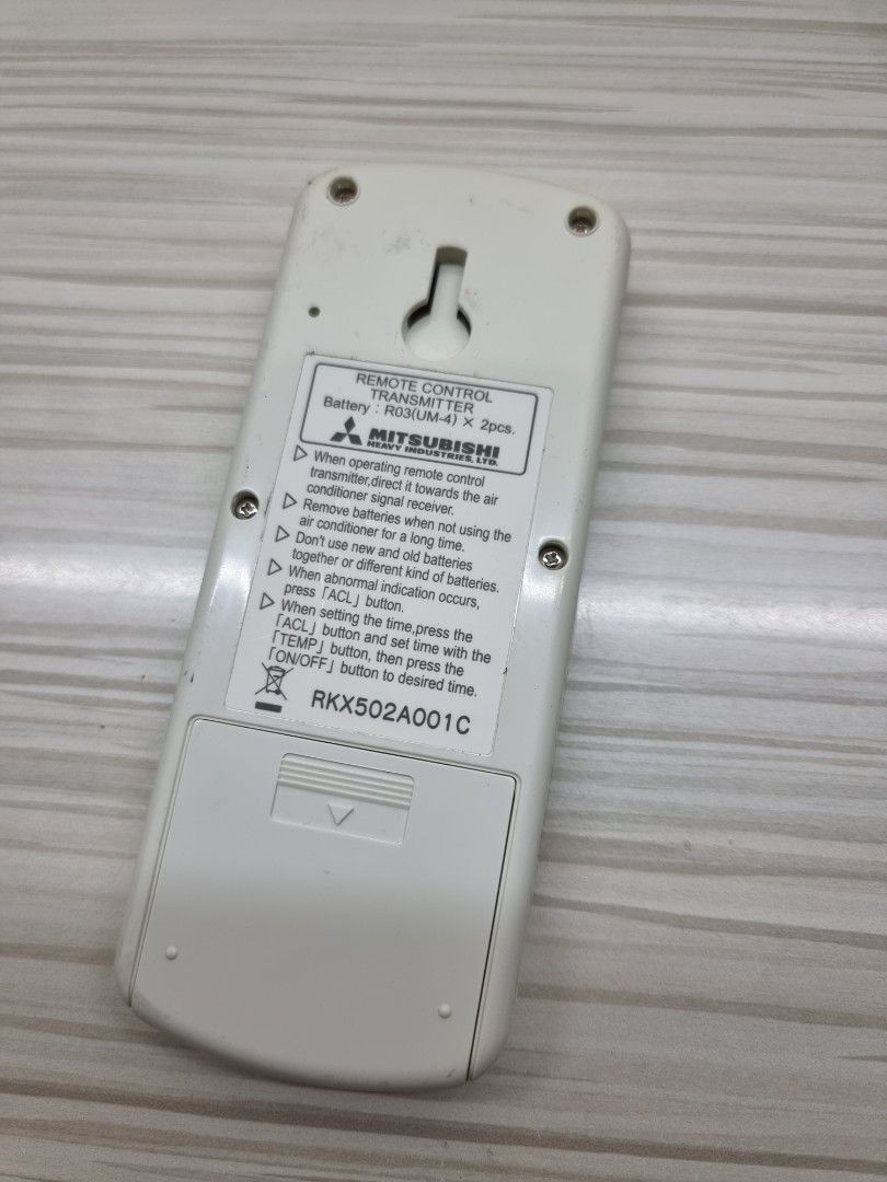 Aircon Remote Control Mitsubishi Heavy Industries, TV & Home Appliances