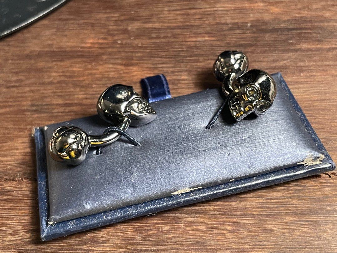 Alexander McQueen Skull Cufflinks Luxury Accessories on Carousell