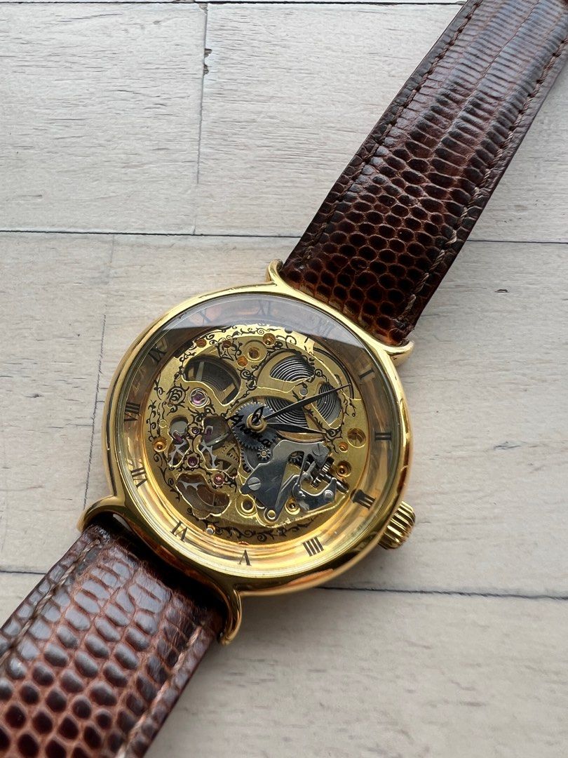 Skeleton watch hotsell vintage