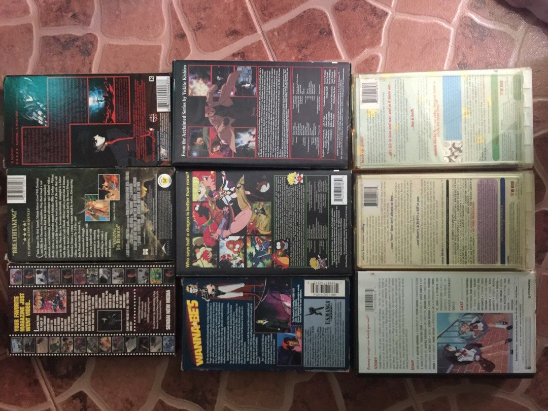 Assorted anime VHS tape, TV & Home Appliances, TV & Entertainment, Blu