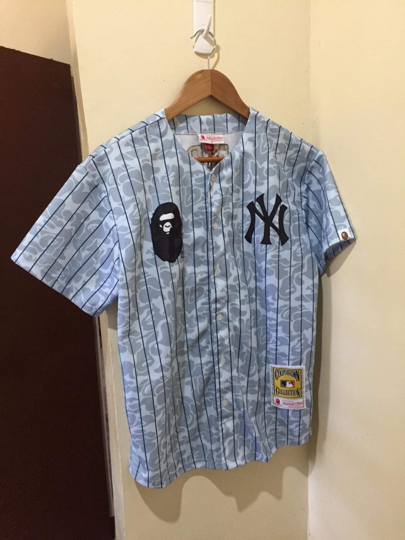 Bape X Mitchell & Ness Warriors, Men's Fashion, Tops & Sets, Formal Shirts  on Carousell