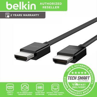 Belkin Ultra HD High Speed HDMI 2.1 Cable, Optimal Viewing for Apple TV and Apple TV 4K, Dolby Vision HDR, 2 M/6.ft