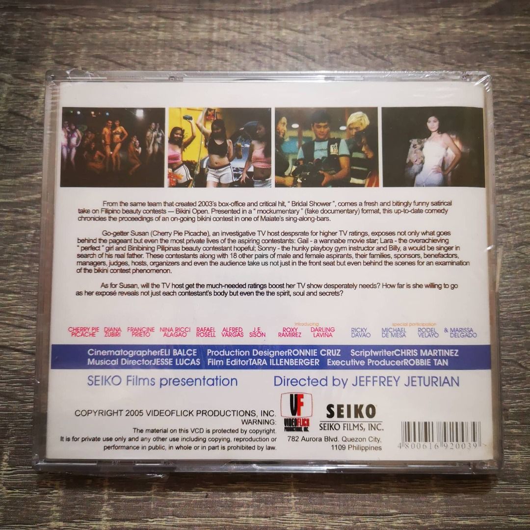 Bikini Open VCD (Category: CDs & DVDs) located in Quezon City. Submitted by pinkskies_media (Listing ID 1195341146, Image 2). Description: Factory sealed Tagalog VCD Filipino Movie.