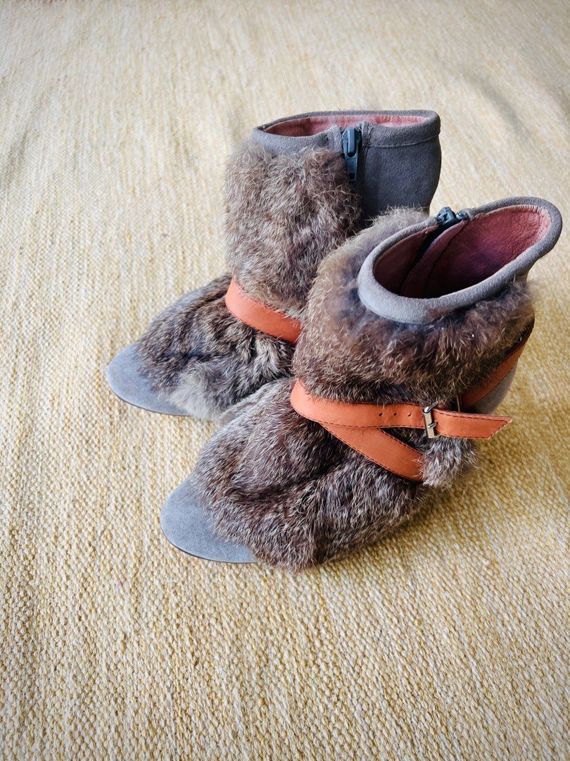 Full fur boots sales