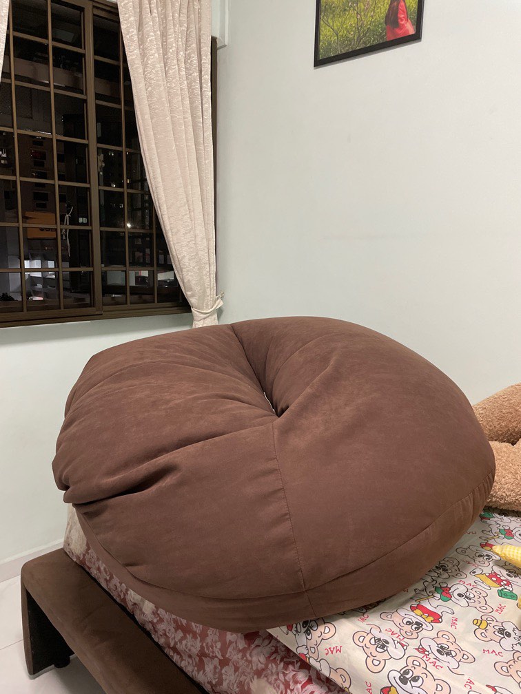 brown beanbag chair