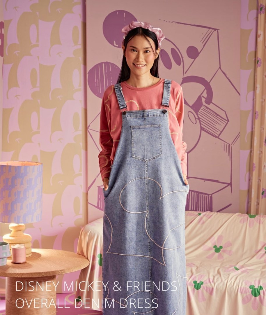 Calaqisha Disney Mickey Friends Overall Dress Size S Women s