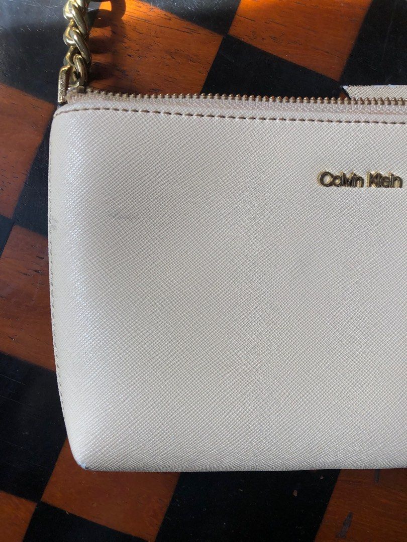 Calvin Klein Hayden Saffiano Leather Chain Crossbody