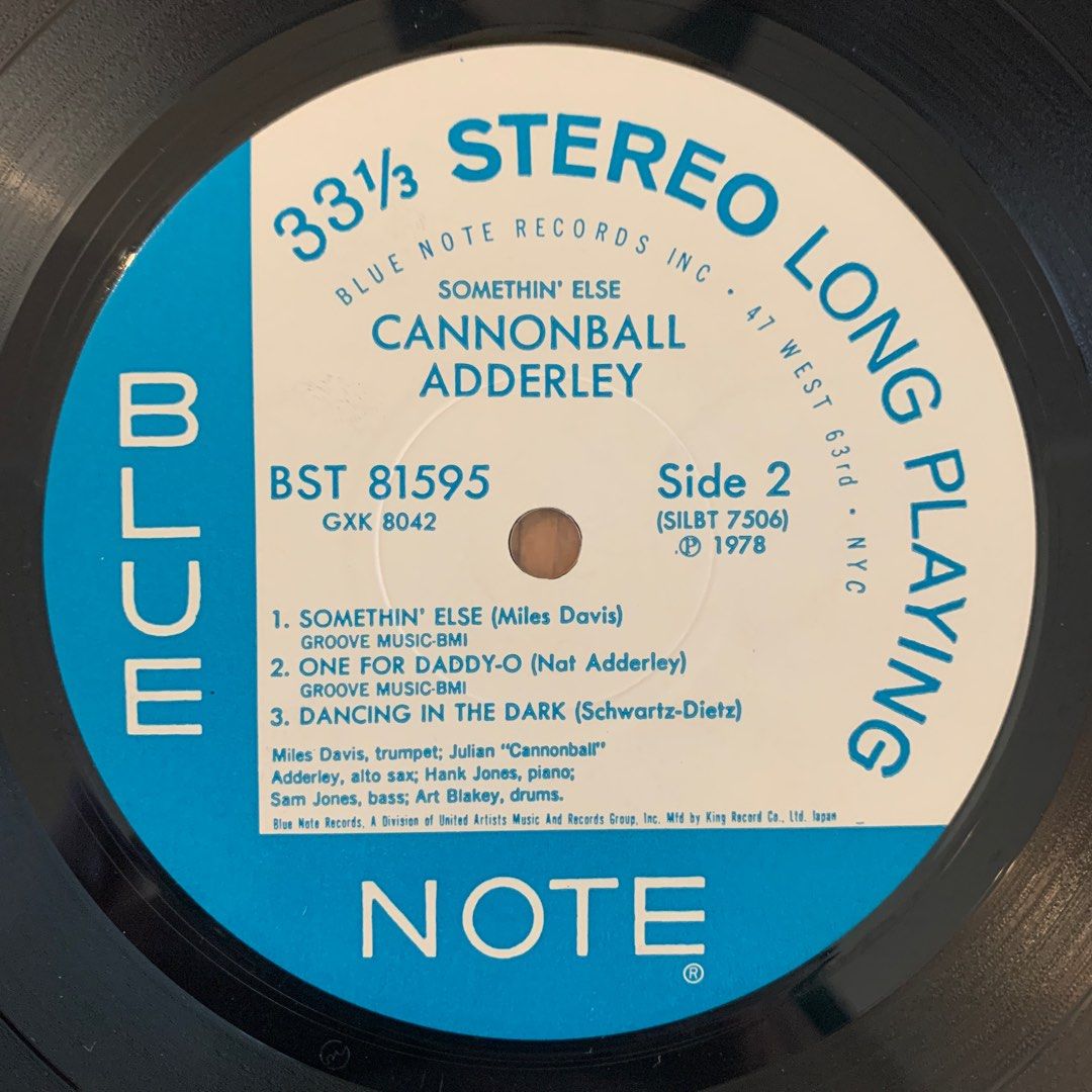 Cannonball Adderley Somethin' Else Vinyl (Jazz, Jap 1978), Hobbies & Toys, Music & Media