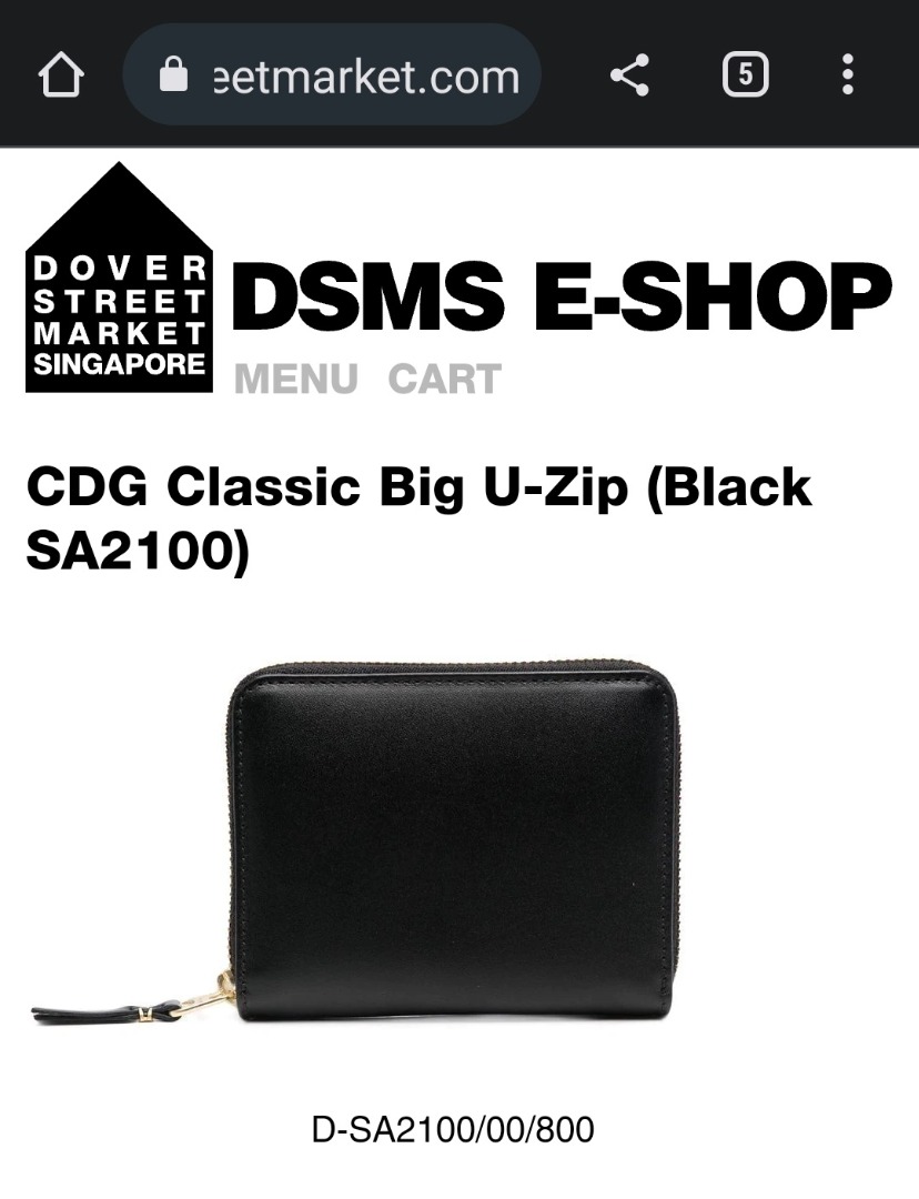 CDG Classic u zip wallet black Women s Fashion Bags Wallets