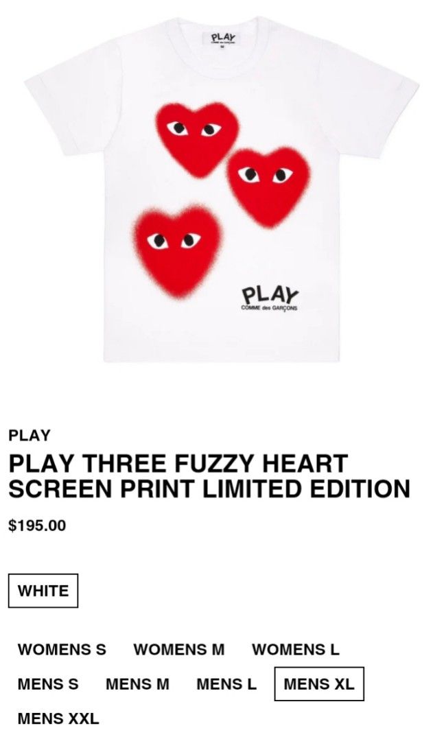 Comme des garcons 3 hearts edition shop
