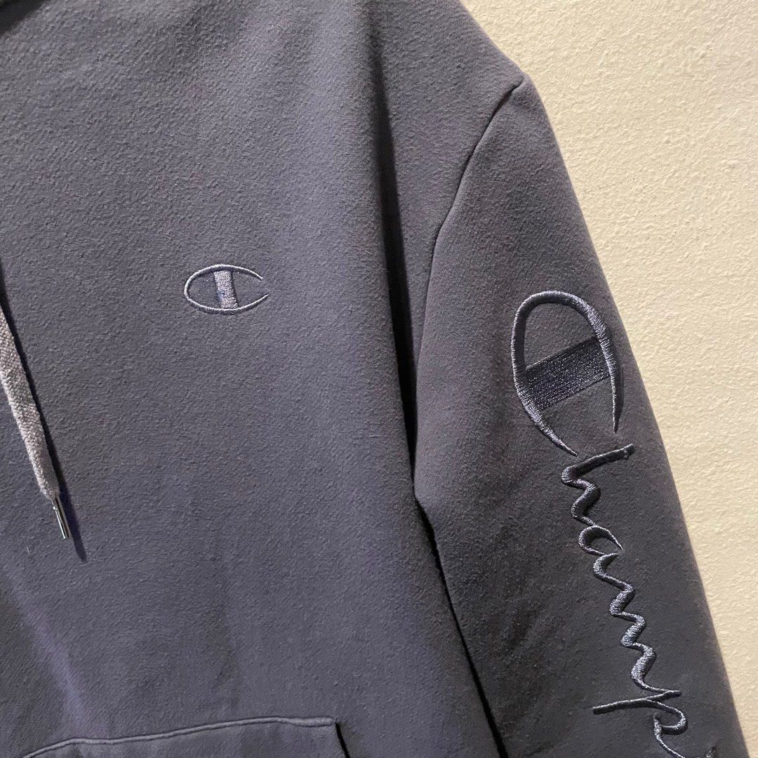 Champion logo on sleeve hoodie hot sale