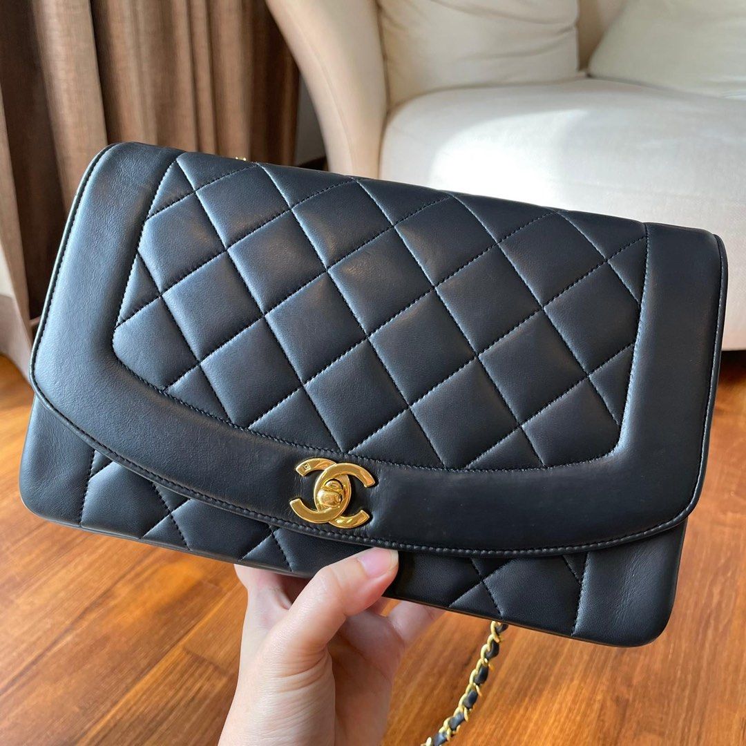 Chanel Diana Medium 24k GHW, Luxury, Bags & Wallets on Carousell