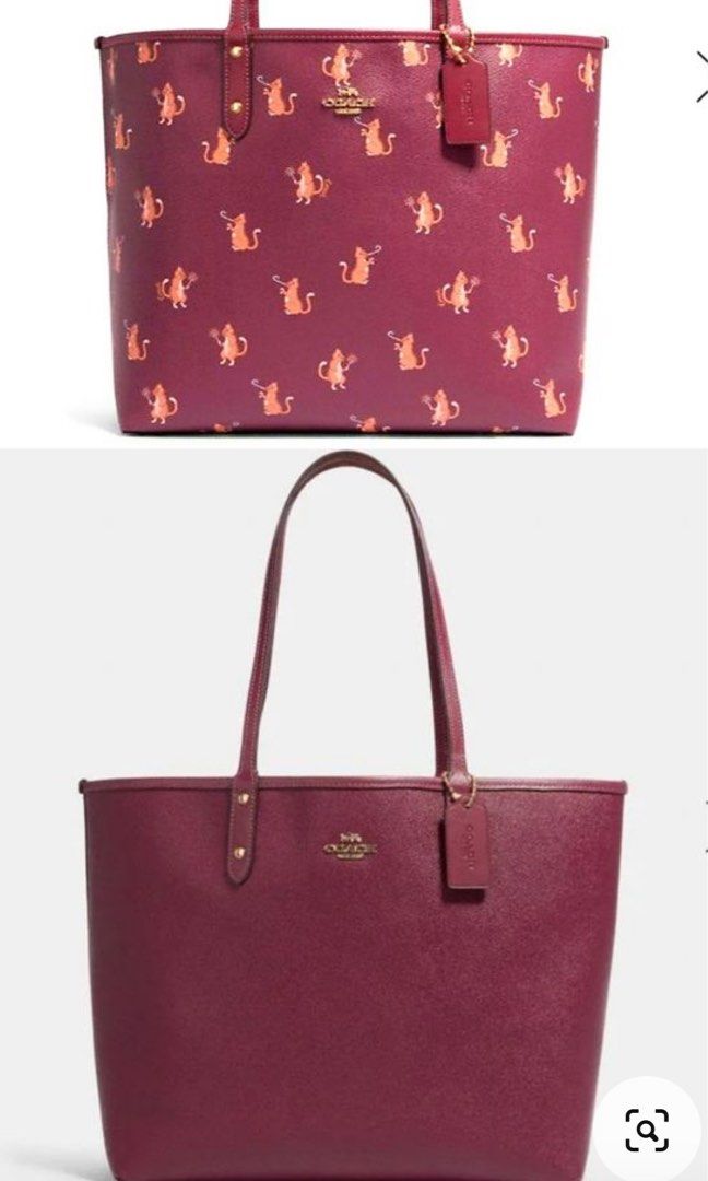 Coach party cat tote deals
