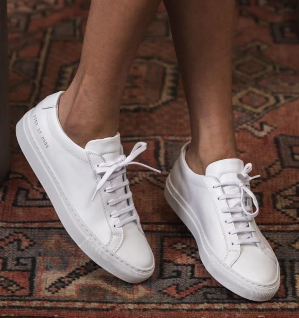 Common projects white sneakers 2025
