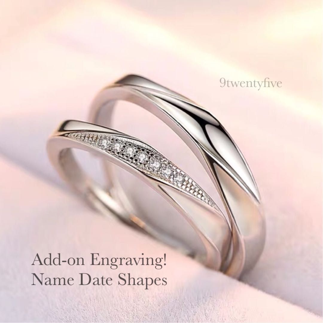 Couple wedding adjustable Diamond Ring