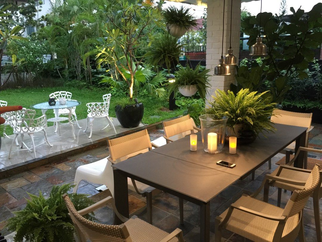 Dedon chairs and dining table, Furniture & Home Living, Outdoor