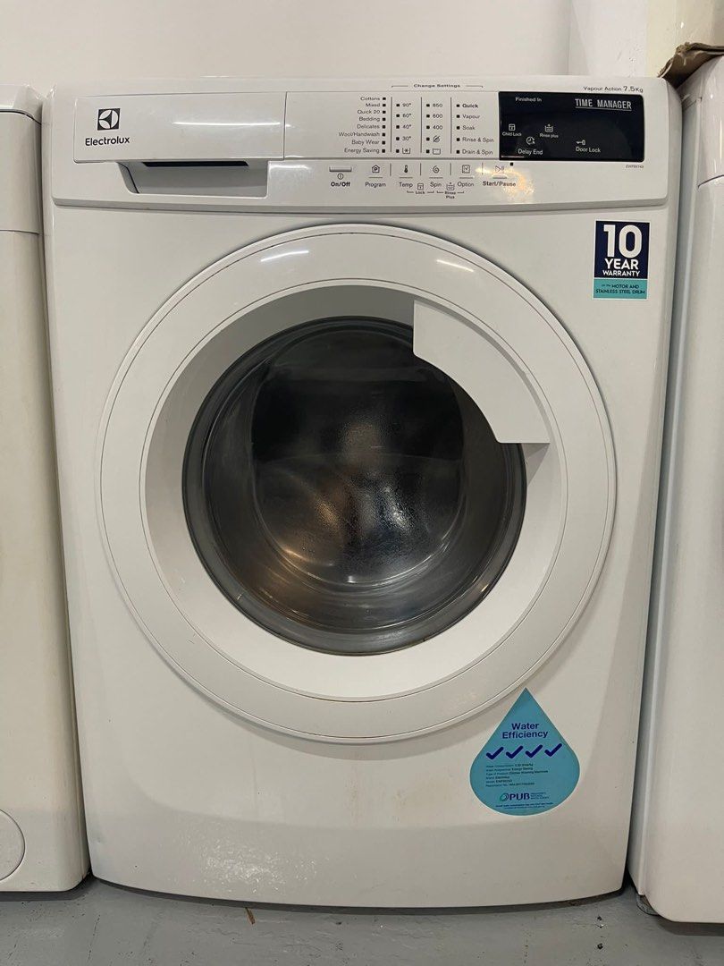 ELECTROLUX 7.5Kg FRONT LOAD WASHING MACHINE EWF85743 (4 tick), TV