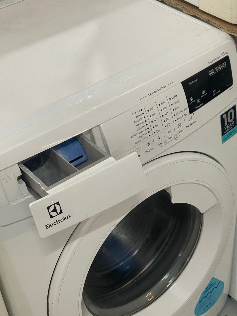 ELECTROLUX 7.5Kg FRONT LOAD WASHING MACHINE EWF85743 (4 tick), TV