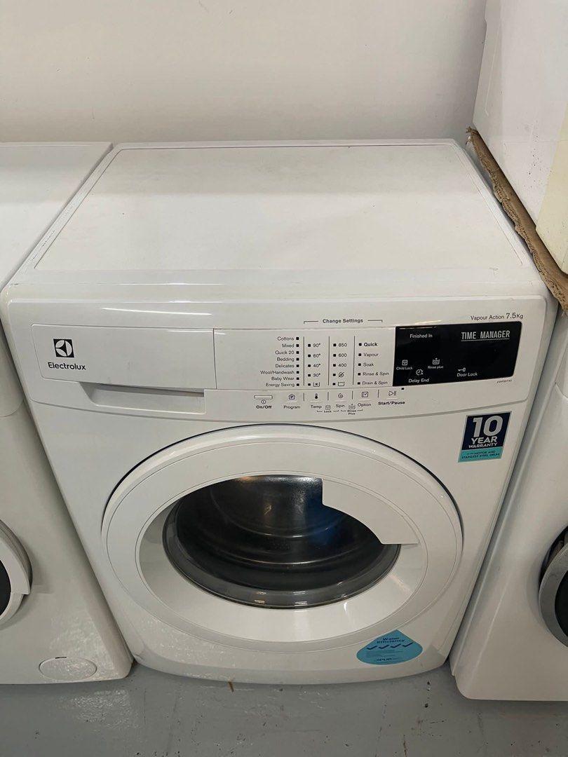 ELECTROLUX 7.5Kg FRONT LOAD WASHING MACHINE EWF85743 (4 tick), TV