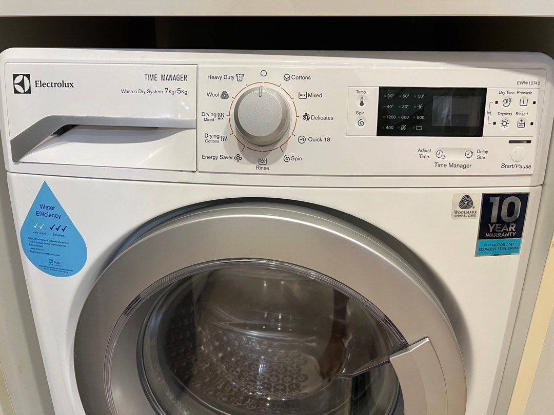 Electrolux EWW12742 7kg Wash 5kg Dry 1200rpm, TV & Home Appliances