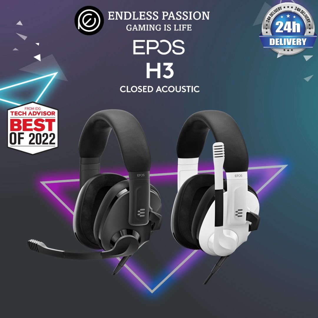 EPOS H3 Closed Acoustic Gaming Headset, Audio, Headphones