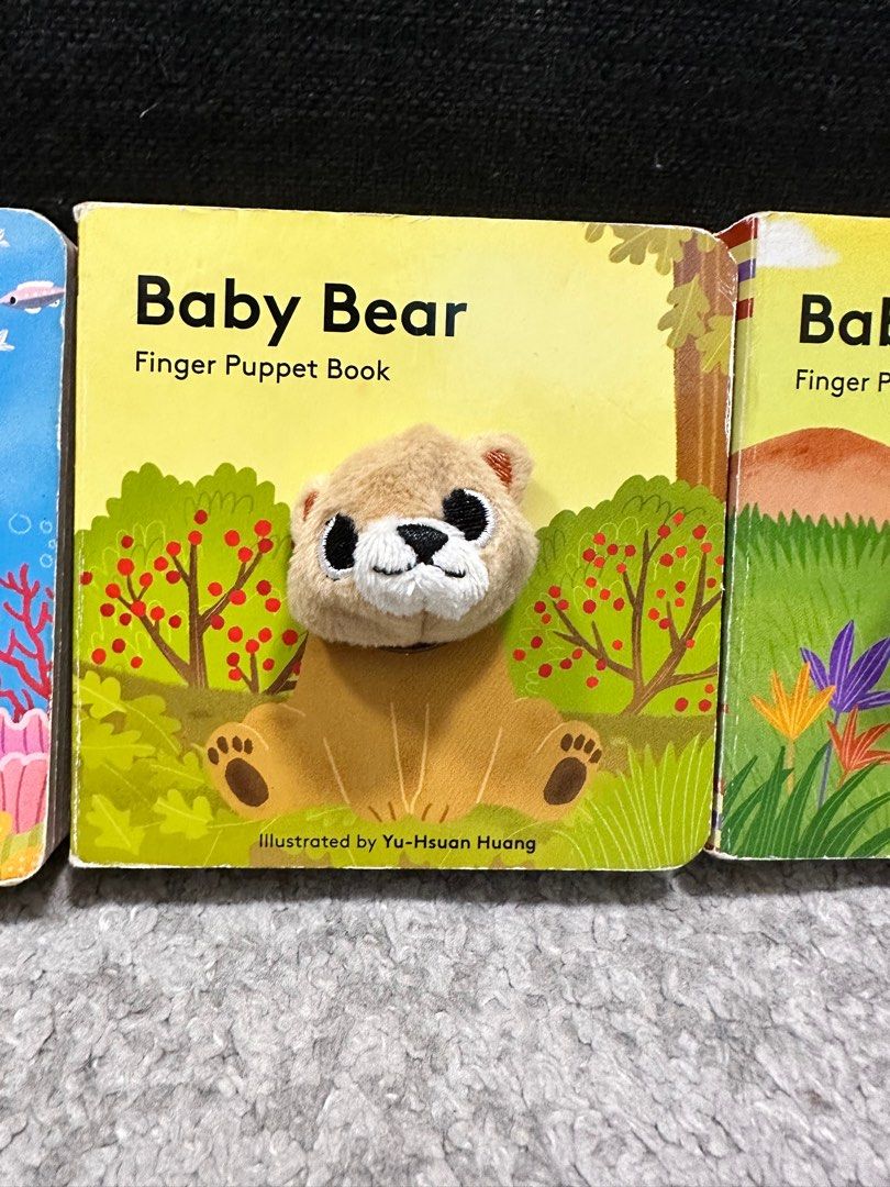 Lot Of 5 Finger Puppet Board Books – Various Animals – Ages 2-3 – Good Condition