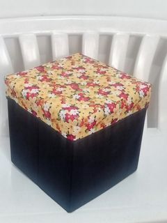 foldable storage stool square