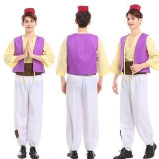 *FREE POST to West Malaysia only / Ready Stock*
Mens Aladdin Theme Cosplay Set includes outfit,pants,belt,girdle,hat {Prince Aladdin RM150/Lamp Genie RM100} (price for EACH) shown as per sample photos.
Free delivery is applied for this item.