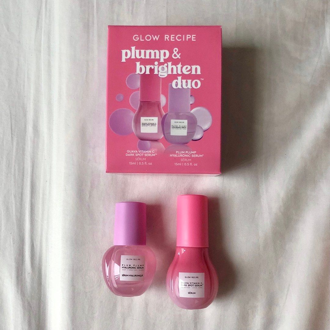 glow recipe plump and brighten vitamin c and hyaluronic serum duo