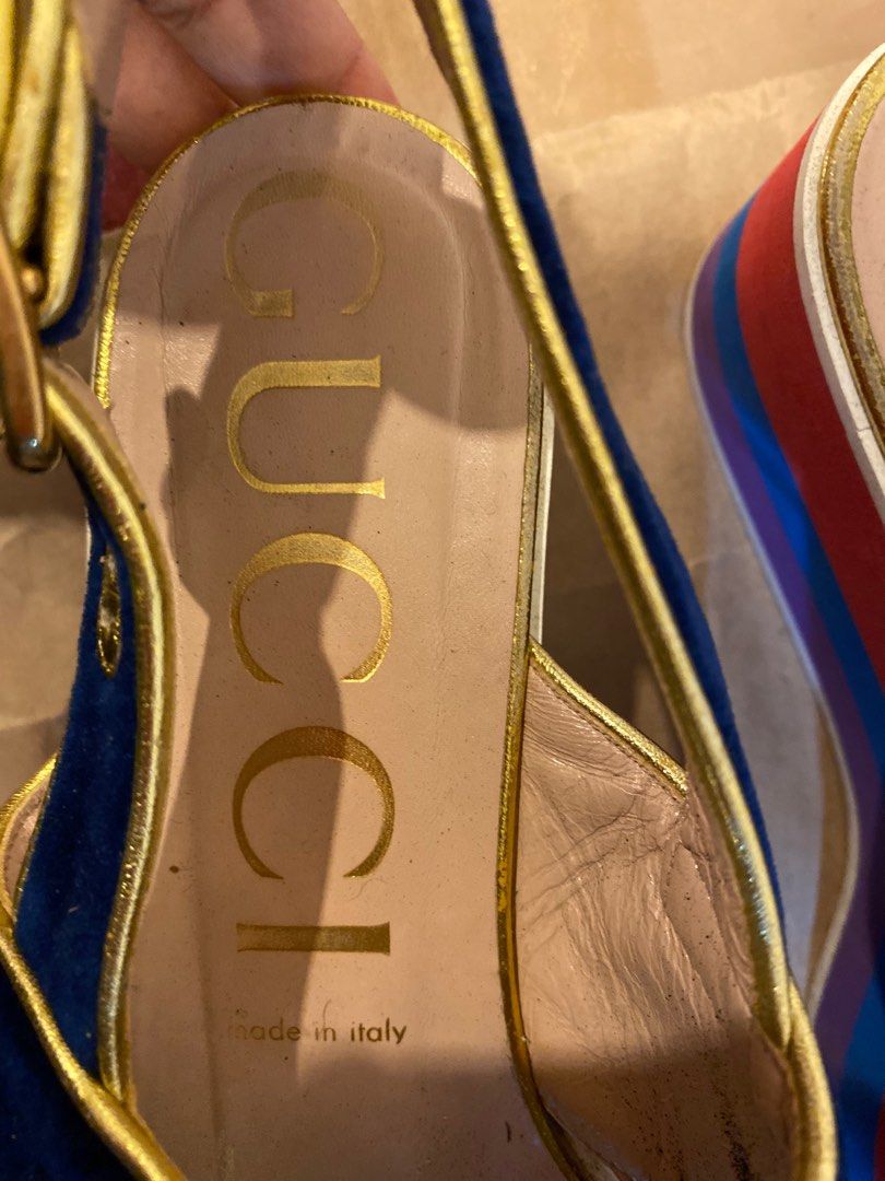 Gucci rainbow platform sandals, Luxury, Sneakers & Footwear on Carousell