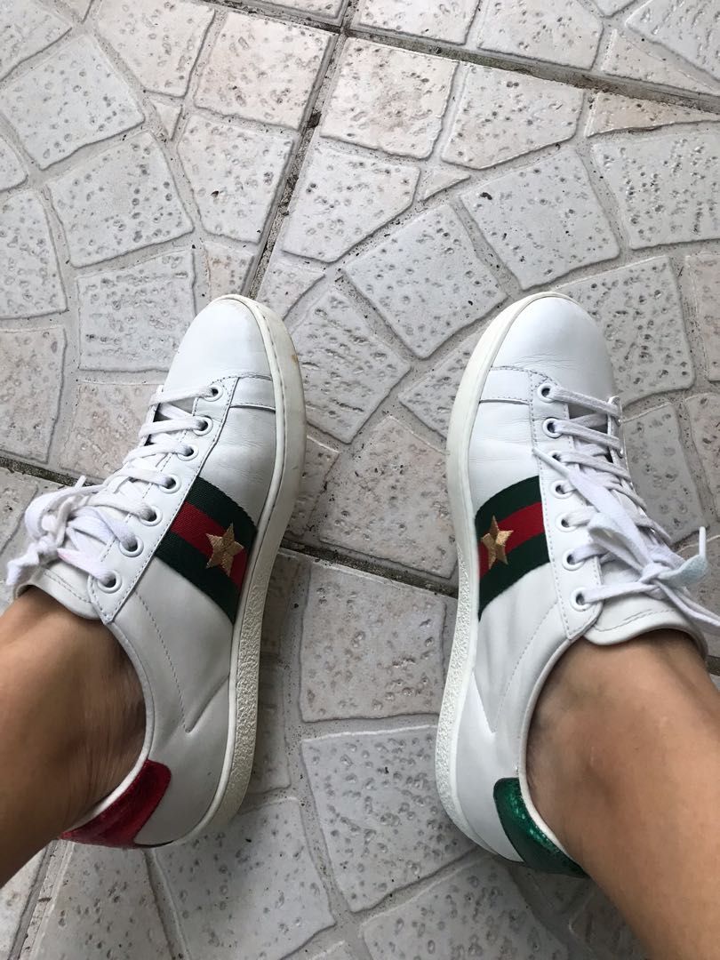 Gucci Ace Ladybug Pineapple white sneakers